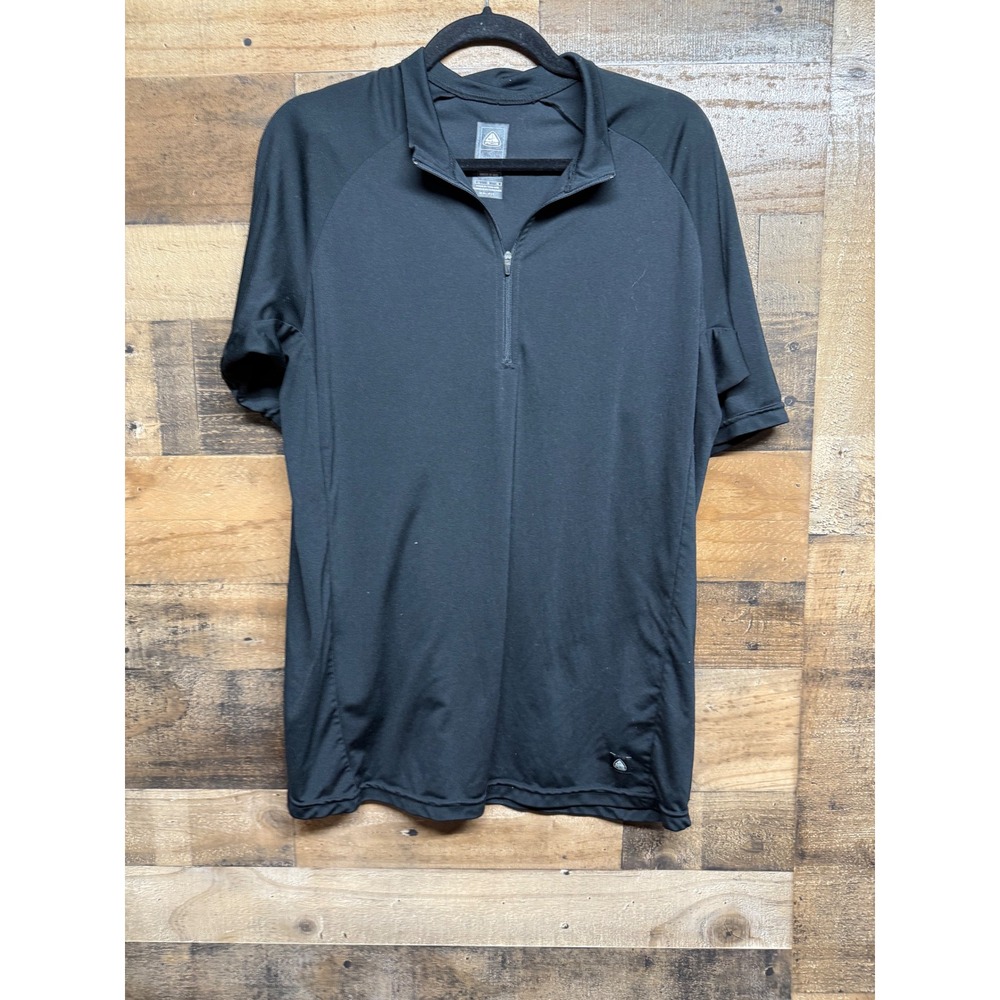 Nike ACG Dri-FIT Mens Large Black 1/4 Zip Short Sleeve Base Layer Hiking Shirt